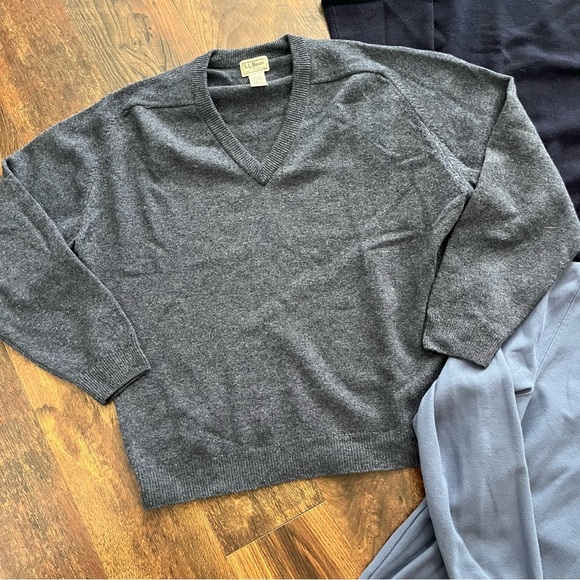 Lot of 4 Men’s L.L. Bean Long Sleeve Shirts Size Medium Wool - Picture 3 of 7